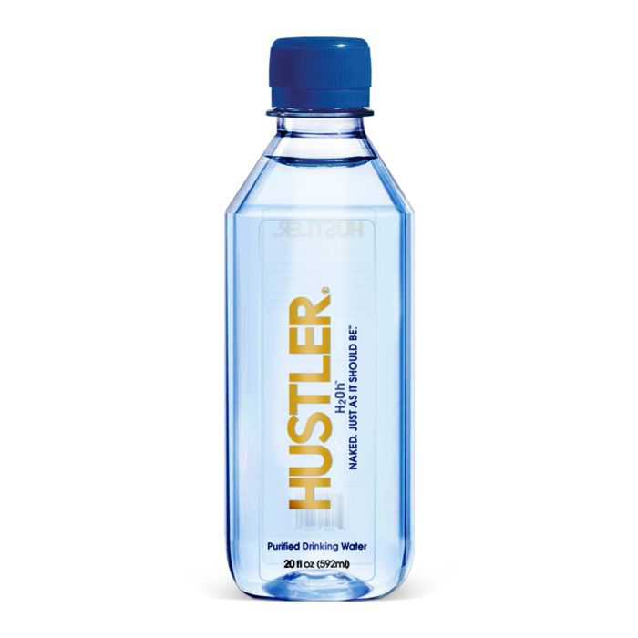 Purified Water, Square Bottle, Clear Bottle, Blue Head