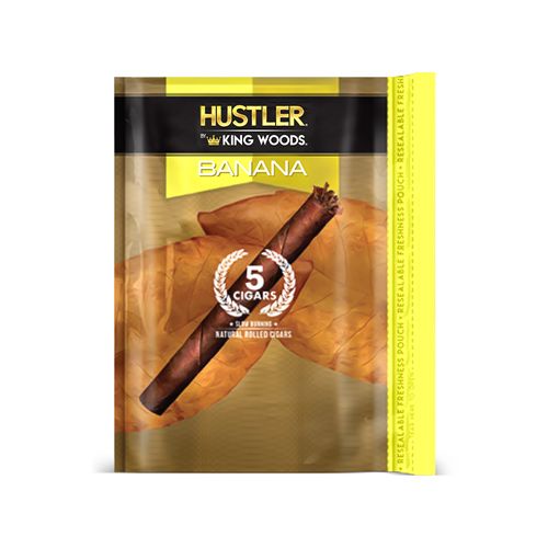 5 Cigar Banana Flavor, King Wood, Yellow Package