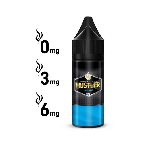 Premium E-Liquid, Cali Mist Flavor, 60ML, Black and Blue Bottle