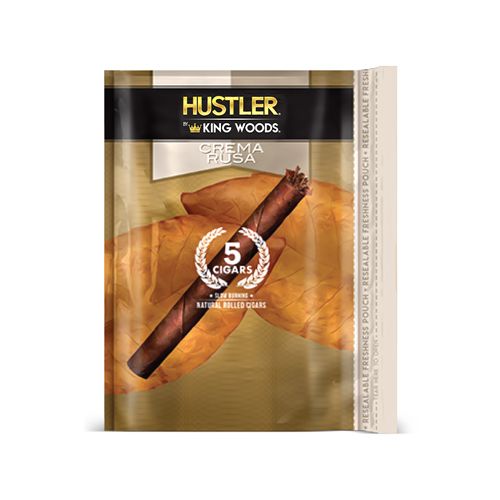 5 Cigar Crema Rusa Flavor, King Wood, Silver Package