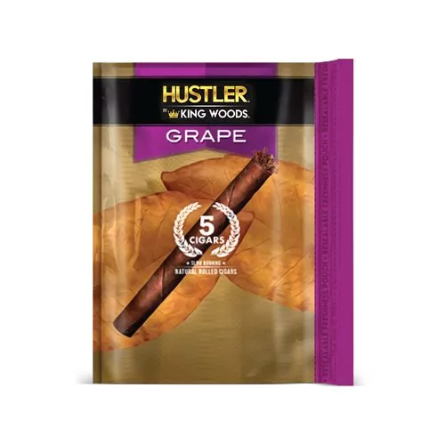5 Cigar Grape Flavor, King Wood, Purple Package