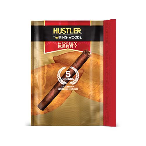 5 Cigar Berry Flavor, King Wood, Red Package