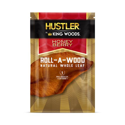 Natural Whole Leaf, Honey Berry Flavor, Premium Tobacco, King Woods, Red Package