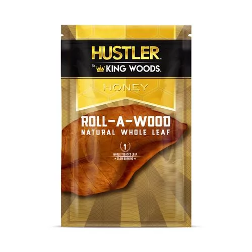 Natural Whole Leaf, Honey Flavor, Premium Tobacco, King Woods, Yellow Package