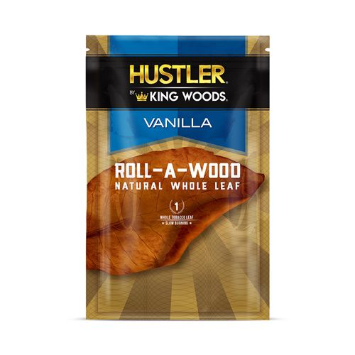 Natural Whole Leaf, Vanilla Flavor, Premium Tobacco, King Woods, Blue Package
