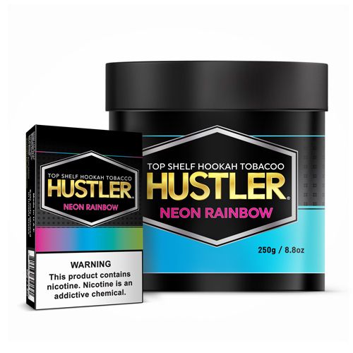 Black and Neon Rainbow Box, Neon Rainbow Flavor, Black and Neon Rainbow Jar
