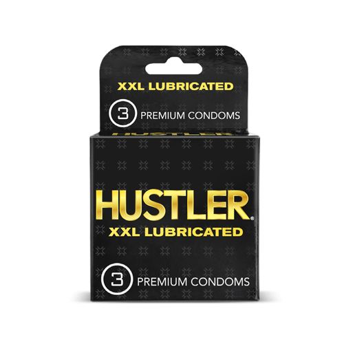 Premium Condoms, XXL Lubricated, Black and Gold Box