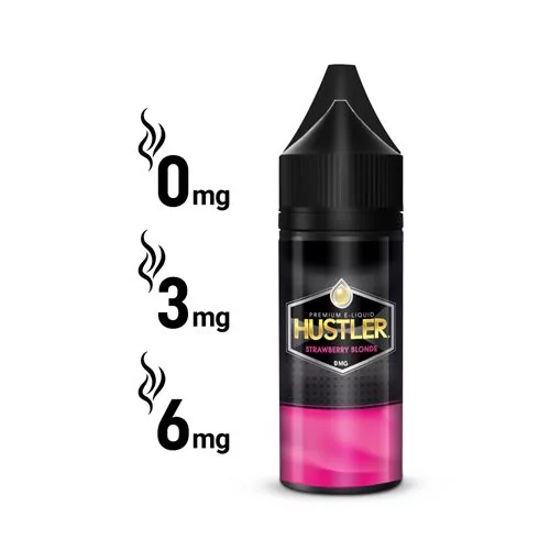 Premium E-Liquid, Strawberry Blonde Flavor, 60ML, Black and Pink Bottle