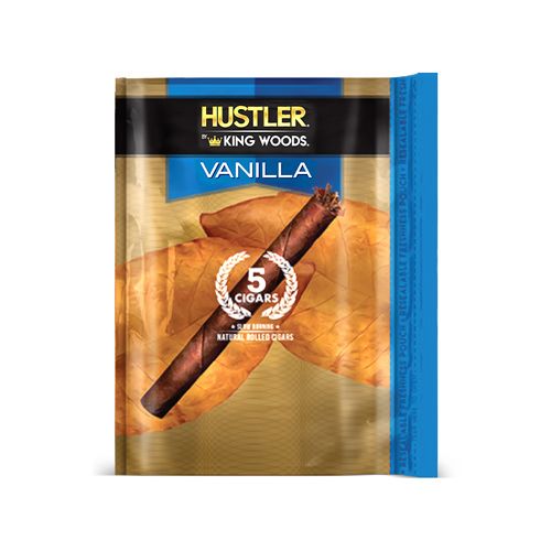 5 Cigar Vanilla Flavor, King Wood, Blue Package